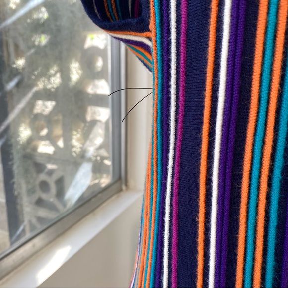 Current Air NWOT Multicolor Striped Knit Mock Neck Top, Size S - Picture 6 of 9